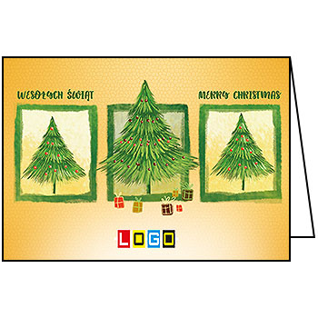 Projekt  - Kartka składana BN1 - Kartka świąteczna dla firm - podgląd miniaturka